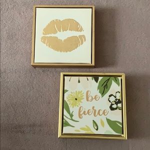 Cute small gold woman empowerment frames